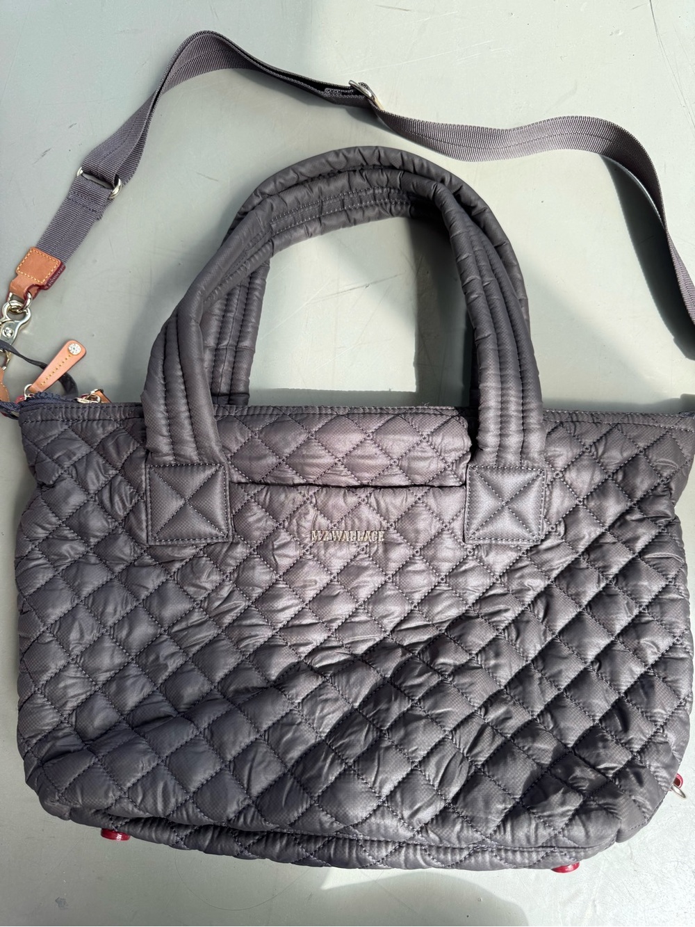 MZ Wallace Women's The Metro Tote Deluxe in Magnet Gray - Small